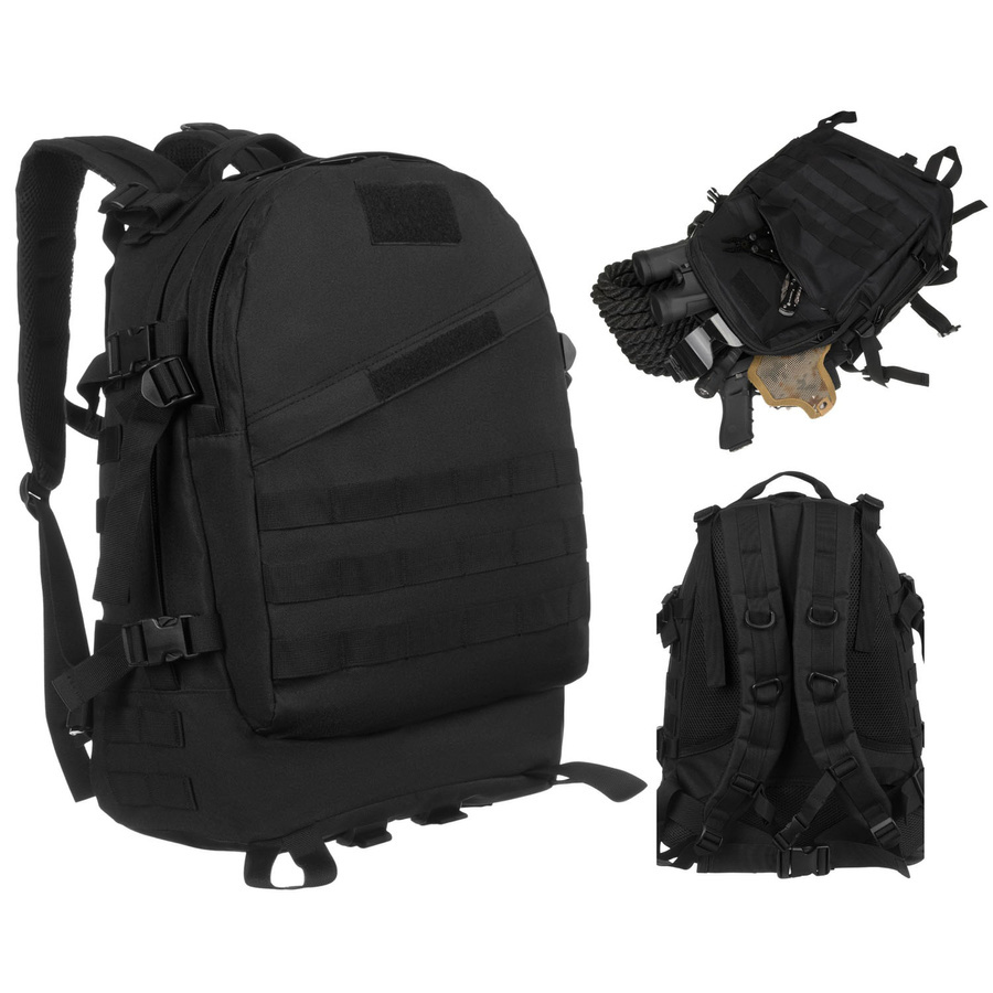 Czarny plecak militarny Peterson BL003