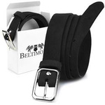 Skórzany pasek damski czarny zamszowy Beltimore A92