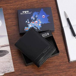 Klasyczny skórzany portfel męski pionowy czarny RFiD - Beltimore G05