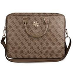 Torba na laptopa ze skóry eko damska Guess 4G Big GUCB15G4GFBR A4 brązowa