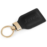 Brelok ze skóry naturalnej unisex B4 personalizowany z grawerem czarny