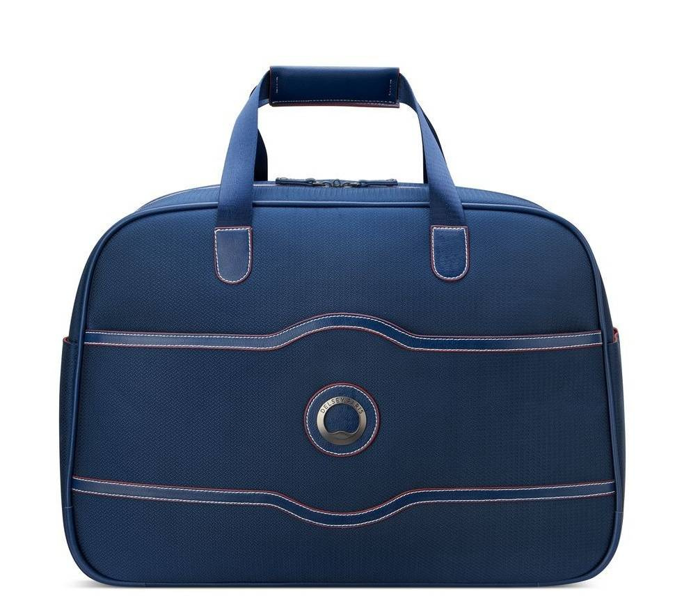 Torba podróżna z materiału unisex Delsey Chatelet Air 2.0 weekender granatowa - widok z przodu