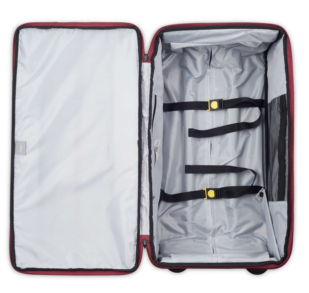 Torba podróżna z materiału unisex Delsey Egoa walizka na 2 kółkach średnia bordowa - cecha produktu