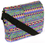 Materiałowa kolorowa torba laptopa 15" listonoszka na ramię TN-3029 2145 FK