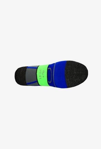Szaro-zielone skarpety Gatta Active SOCKS BIKE 36/38 od spodu, z niebiesko-zielonym środkiem stopy i czarną piętą