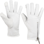 Rękawiczki damskie skórzane z suwakiem polar TOUCH FINGER Beltimore K27 XL białe