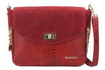 Torebka ze skóry naturalnej damska Barberini's 896-13 listonoszka croco mała czerwona