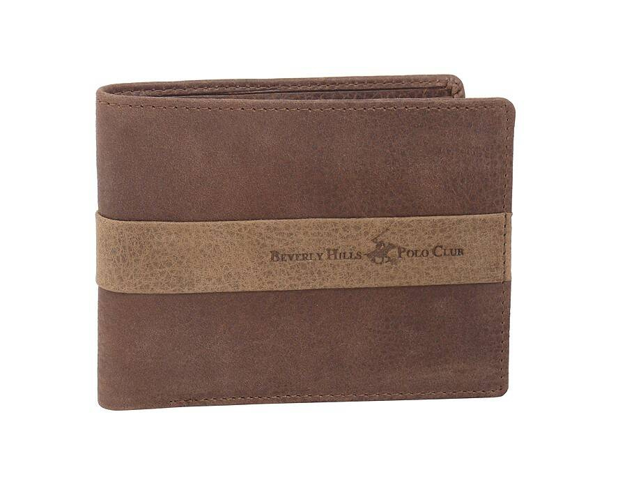 Skórzany portfel męski poziomy koniak - Beverly Hills Polo BH-271 CO - cecha produktu