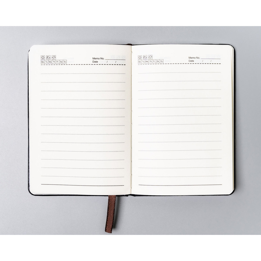 Otwarty czarny notes Peterson NOT-6-LN-54 w linie