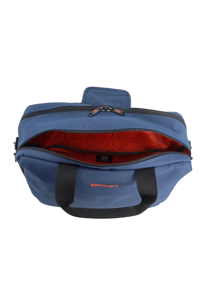 Torba na laptopa z materiału unisex Discovery Geyser 1208 biznesowa A4 granatowa - cecha produktu