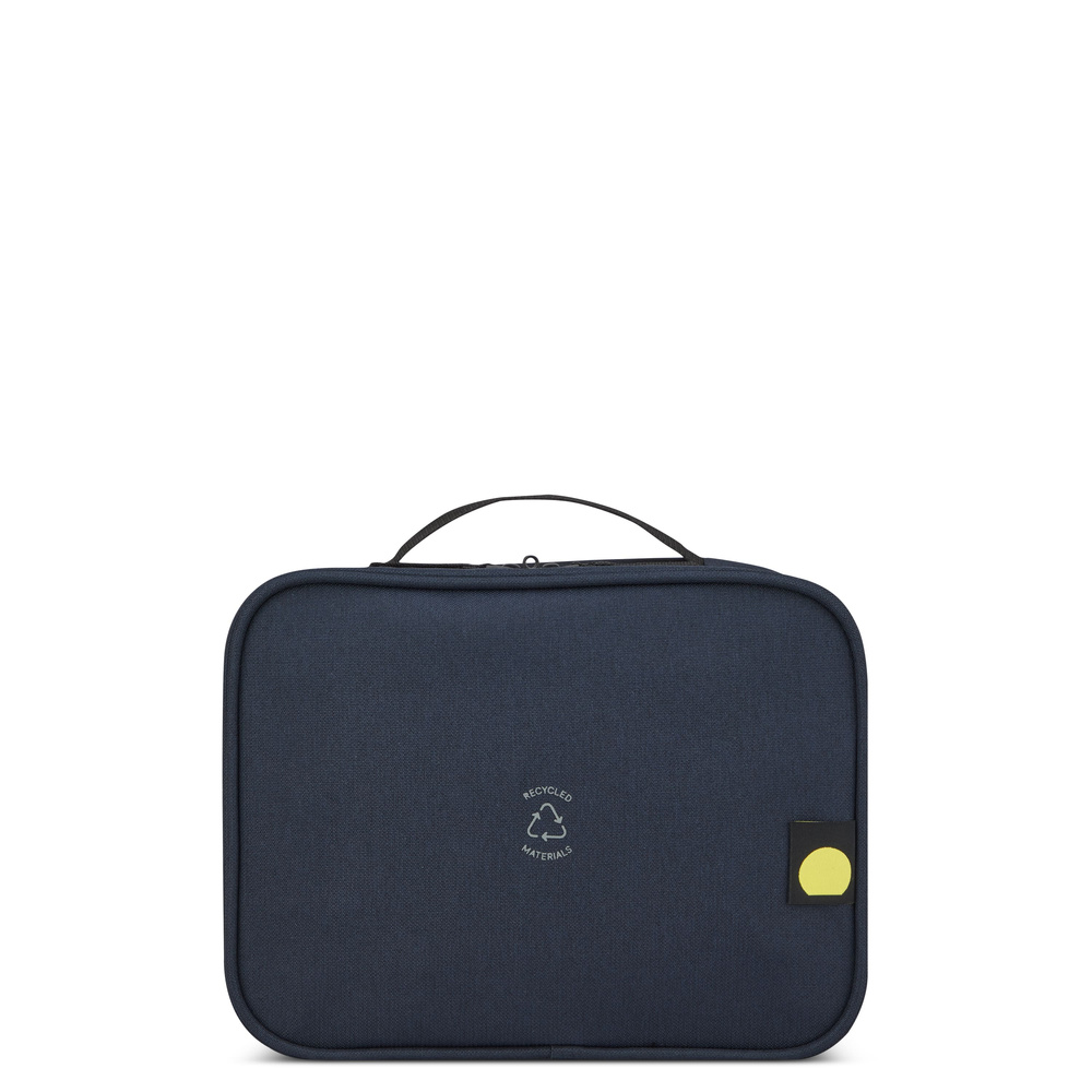 Kosmetyczka z materiału wodoodpornego unisex Delsey Brochant 3 podróżna granatowa - uchwyt i detale wykonania