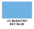 Farba do skóry gładkiej Tarrago niebieska - próbnik koloru 21 błękitny / sky blue