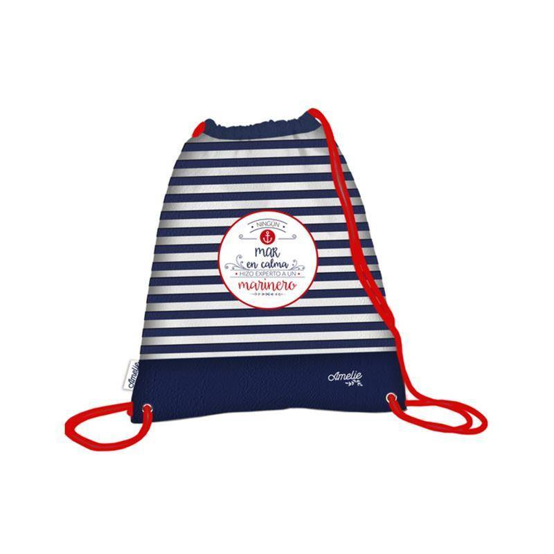 Worek plecak z poliestru unisex Amelie Marinero Amelie na sznurki granatowy - cecha produktu