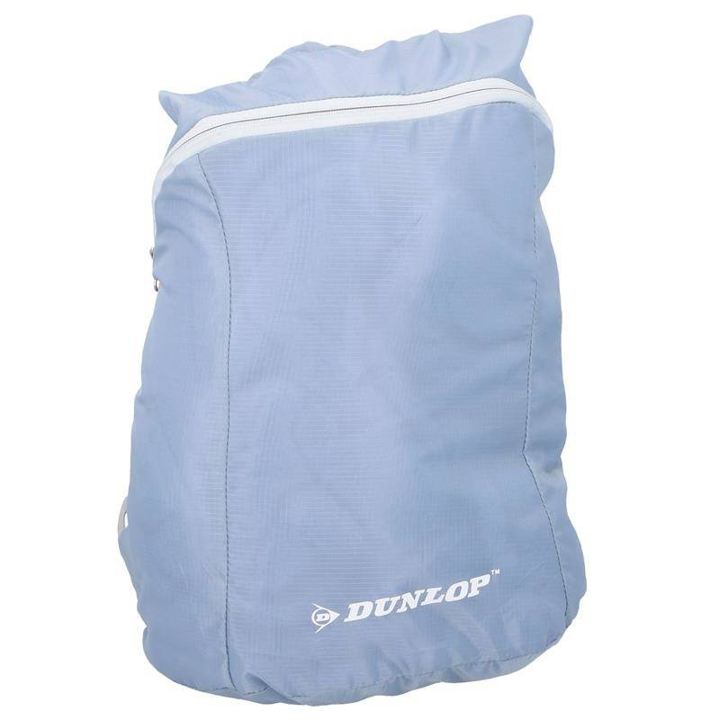 Pokrowiec na plecak z nylonu unisex Dunlop przeciwdeszczowa peleryna jasnoszara - detale i ergonomia