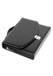 Biwuar z rączką aktówka teczka na dokumenty z kalkulatorem czarna Vip Collection AK-08