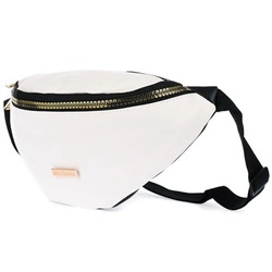 Saszetka damska nerka biodrowa biała z ekoskóry - Versoli V19
