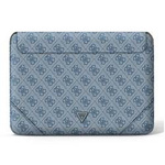Etui ze skóry ekologicznej unisex Guess GUCS16P4TB sleeve na laptop 16 cali niebieskie