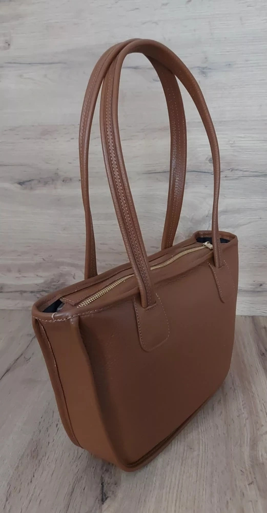 Torebka skórzana zamszowa damska La Bomba Vera Pelle SLB11XC łódka camel - cecha produktu
