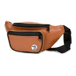 Skórzana saszetka biodrówka nerka męska camelowa Beltimore F40