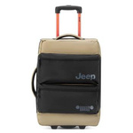 Torba podróżna z materiału wodoodpornego unisex Delsey Jeep mała na kółkach beżowa