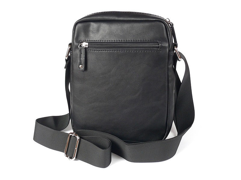 Listonoszka ze skóry ekologicznej unisex Beverly Hills Polo Club BH-1182 torba czarna - cecha produktu