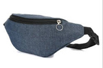 Saszetka na rower młodzieżowa nerka biodrowa niebieska jeans 004