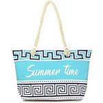Torba na plażę lekka kolorowa błękitna - Summer T61