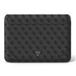 Pokrowiec na laptopa ze skóry ekologicznej unisex Guess 4G Uptown Triangle sleeve czarny