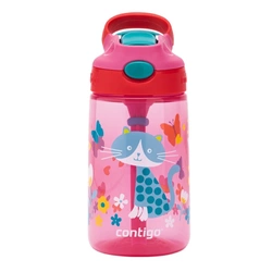 Bidon na wodę dla dziecka różowy - Contigo Gizmo Flip 414ml - Cherry Cat