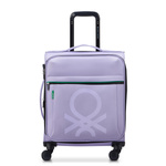 Walizka materiałowa unisex Delsey Benetton Color Block kabinowa mała lawendowa