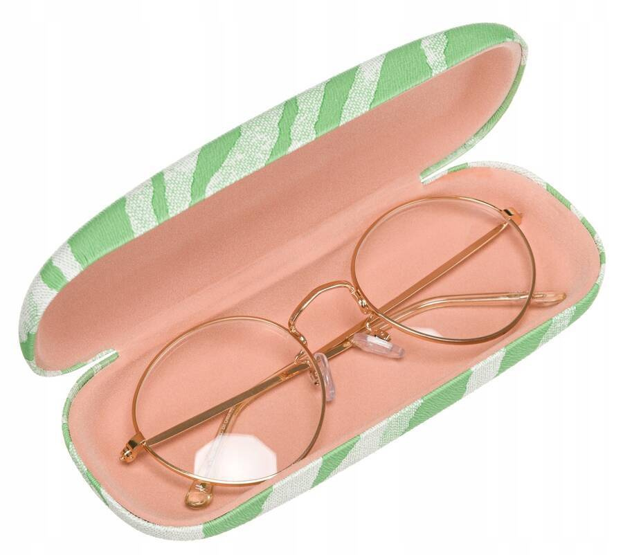 Okulary w otwartym zielonym etui 4U Cavaldi R-1431