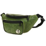 Skórzana saszetka męska nerka biodrowa zielona Beltimore F40