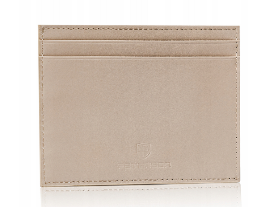 Płaskie etui na karty Peterson CAW22722 w kolorze ecru