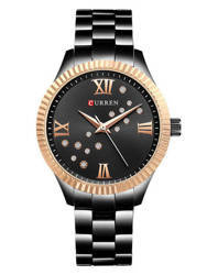 ZEGAREK DAMSKI CZARNY CURREN 9009 (zc508d) + BOX