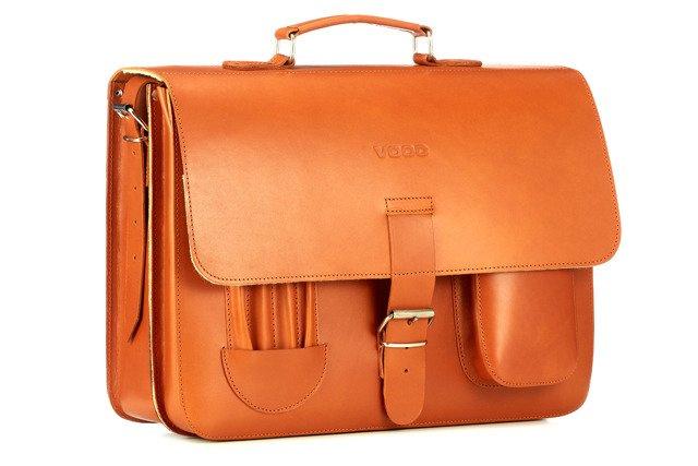 Torba skórzana unisex z juchtu VOOC P43 teczka aktówka A4 czarna - cecha produktu