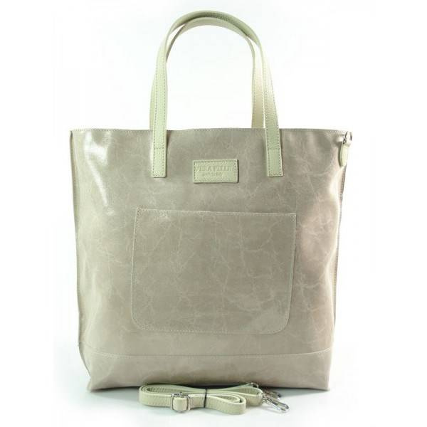 Torebka skórzana damska VERA PELLE X87RR shopper bag A4 róż pudrowy - cecha produktu