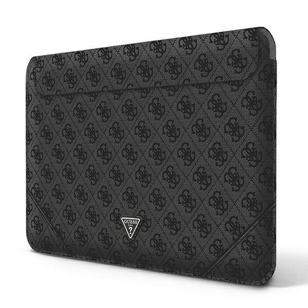Pokrowiec na laptopa ze skóry ekologicznej unisex Guess 4G Uptown Triangle sleeve czarny - cecha produktu