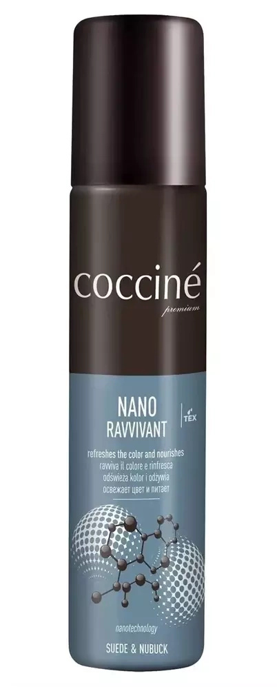 Renowator do zamszu i nubuku Coccine zielony - puszka Coccine Nano Ravvivant z przodu