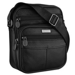 Listonoszka skórzana męska Rovicky R-ST7-04 crossbody mała czarna