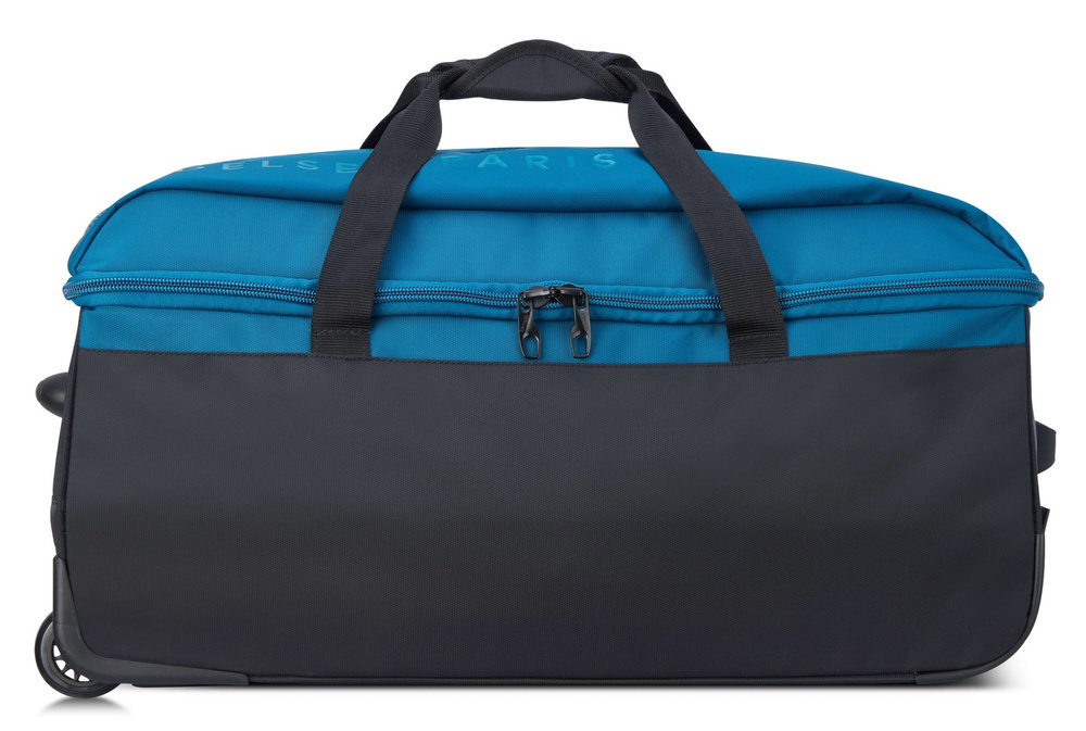 Torba podróżna z materiału unisex Delsey Egoa na 2 kółkach średnia niebieska - widok wnętrza i organizacji