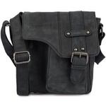 Torba męska vintage skórzana Beltimore N10 czarna