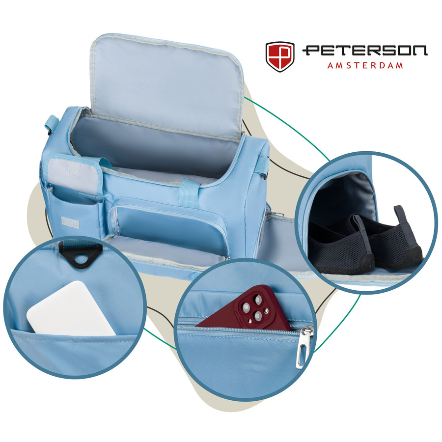 Komora na buty w błękitnej torbie Peterson 23032