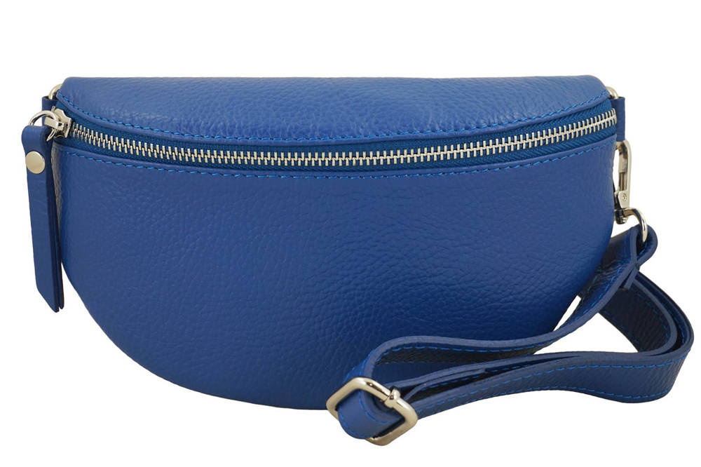 Saszetka skórzana damska Barberini's 880-30 nerka miejska crossbody chabrowa - cecha produktu