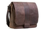 Torba skórzana unisex VOOC URBAN RDW8 listonoszka A4 brązowa