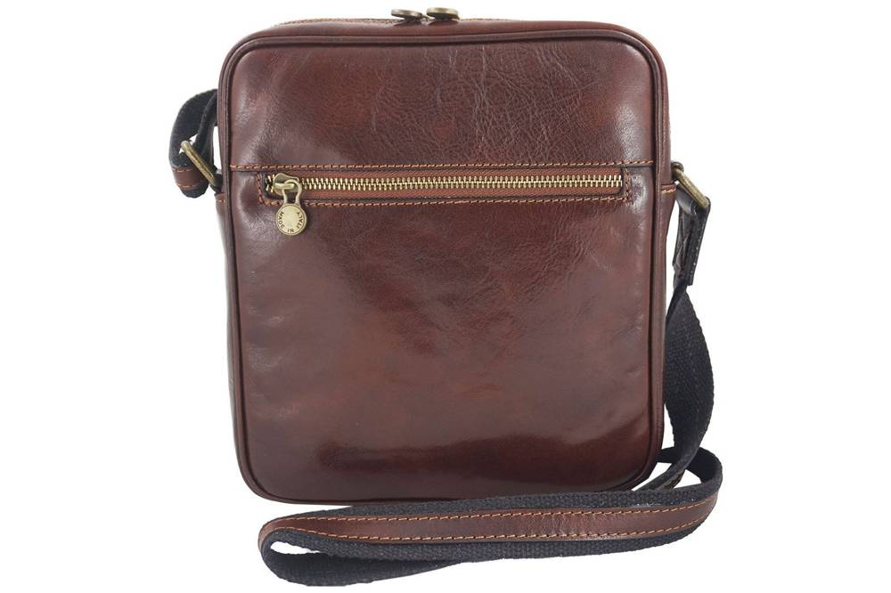 Torba ze skóry licowej męska Barberini's 865-6 casual brązowa - cecha produktu