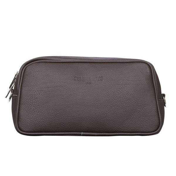 Kosmetyczka ze skóry ekologicznej unisex Sempertus KOS-01/01/BR podróżna brązowa - cecha produktu