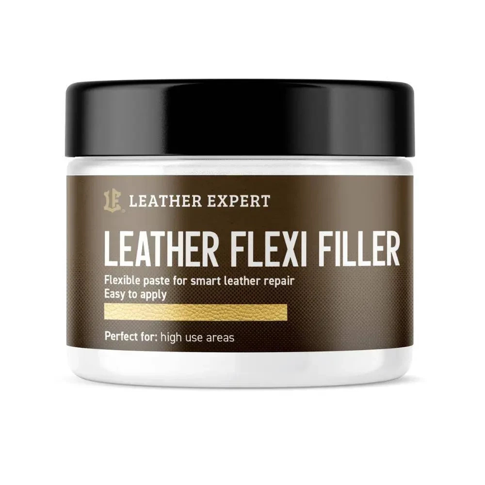 Pasta do renowacji do skóry Leather Expert bezbarwna - słoik Leather Flexi Filler z przodu