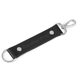 Brelok ze skóry naturalnej unisex B5 z grawerem personalizowany czarny