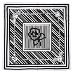 Chusta damska apaszka pod szyję biało-czarna - Versoli MDB-38a