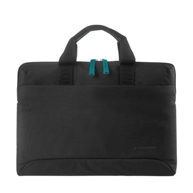 Torba na laptopa z materiału unisex Tucano Smilza do pracy czarna - przemyślana organizacja przestrzeni